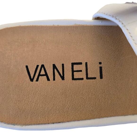 Vaneli Womens White Multicolor Fringe Low Sandals Size 7 - Picture 6 of 10